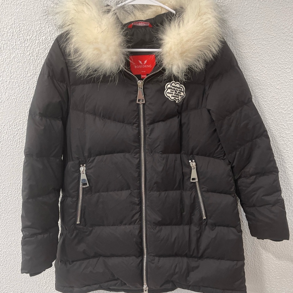 Bosideng Classic Thigh Length Down Jacket Black goose down puffer 180/84A / Sz L